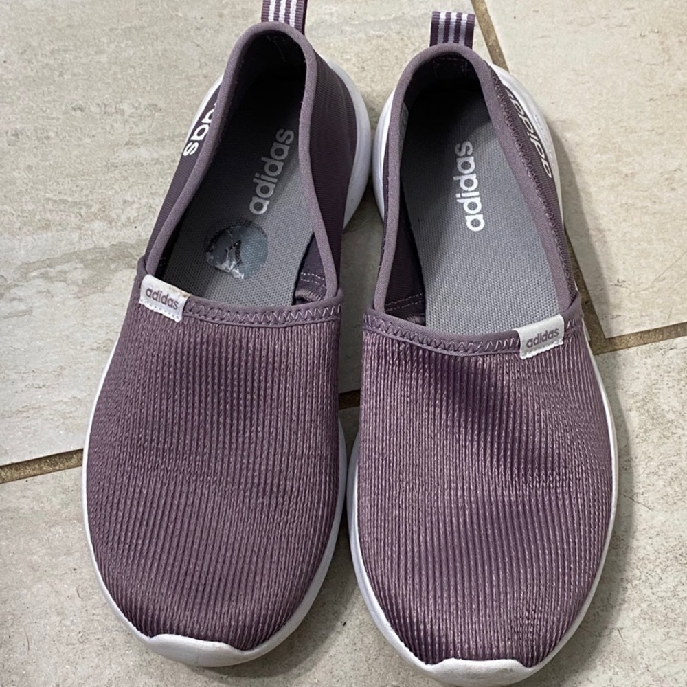 Purple Adidas Slip on Shoes